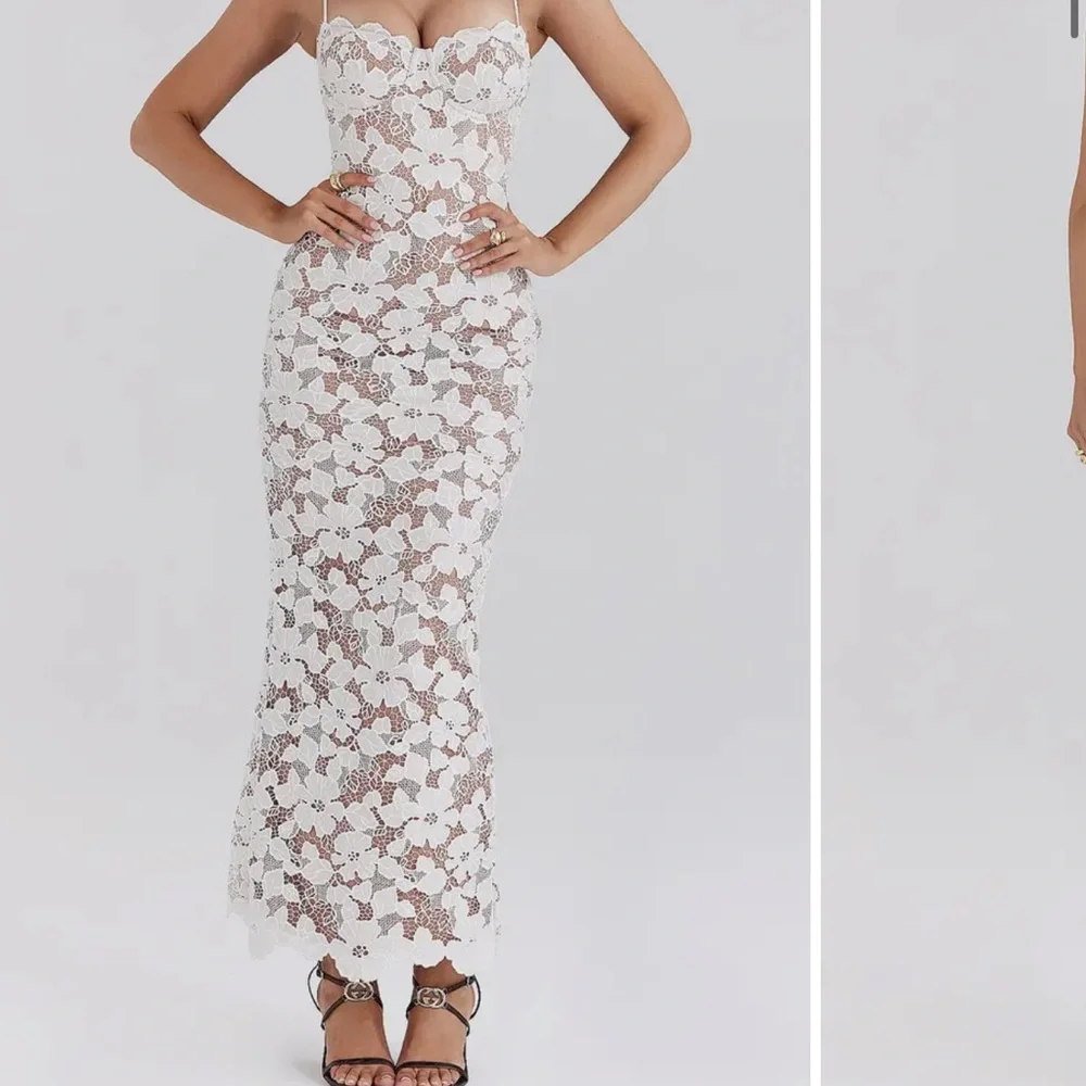House of CB White Floral Lace Dress - Picture 2 of 3